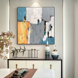 Nouveau design Totalement peint à la main Toile d\'or peinture murale Abstract Toile Huile Peinture sur toile Stretre