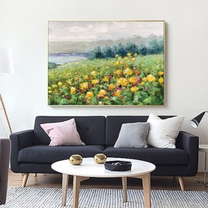 Moderne fleurs décoration murale peinture abstraite peinture à l\'huile de paysage pâtoralnaturel