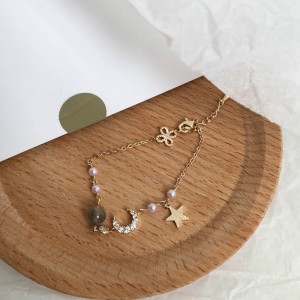 Bracelet Star Moon Pearl