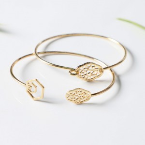 Bracelet ouvert à fleurs Begonia