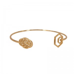 Bracelet ouvert à fleurs Begonia