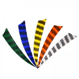 NIKA Tir à l\'arc 172101 4inch Stripe Turquie Feather Pour Tir à Tir à l\'arc Carbon Arrow Tir de plein air