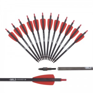 NIKA Tiry 113167-02A 7.5inch ID6.2mm Boulons d\'arbalète Boulons de carbone Fibre de carbone Système d\'aluminium Cobra System Adder/R9/RX Équipement de tir à l\'arc