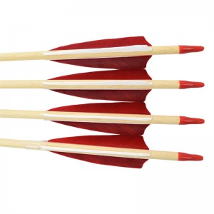 Elong Extérieur 110260-01 28inch Flèche en bois avec Turquie Plume Tir à l\'arc Tirage et chasse