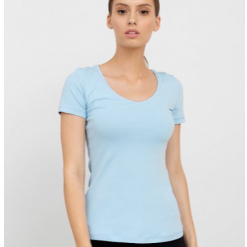 T-shirt Slim Fit en bleu clair
