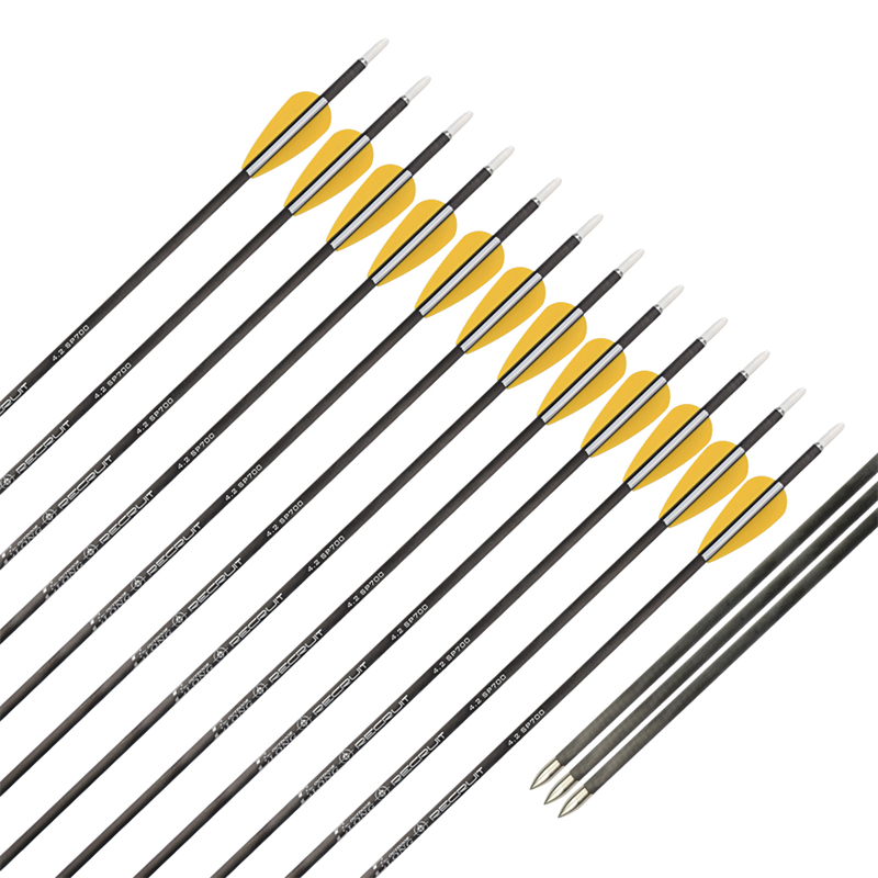 Elong Extérieur 110322 ID4.2mm SP700 SP700 SP700 Fibre de carbone Arrow Tir à l'arc de tir à l'arc