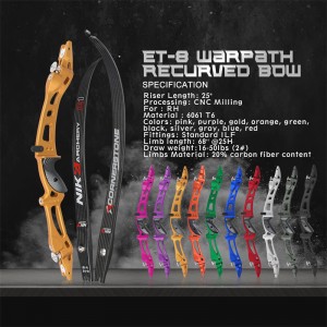 Nika Archerie 68 pouces Recurve Bow avec membre du carbone C1 pour le tir du sport en plein air