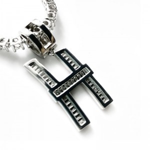 Collier de pendentif en diamant de Lady Creative Metal Lettre de diamant