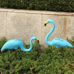 Simulation Plastique Bleu Flamingo Oiseaux Jardinage Décorations d\'animaux Fournitures en plein air