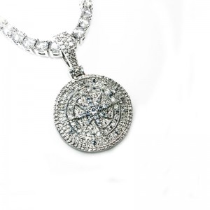 Bling Bling Pendentif Collier 18K plaqué or Hommes et Femmes Bijoux hip hop