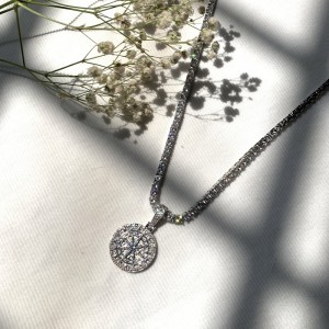 Bling Bling Pendentif Collier 18K plaqué or Hommes et Femmes Bijoux hip hop