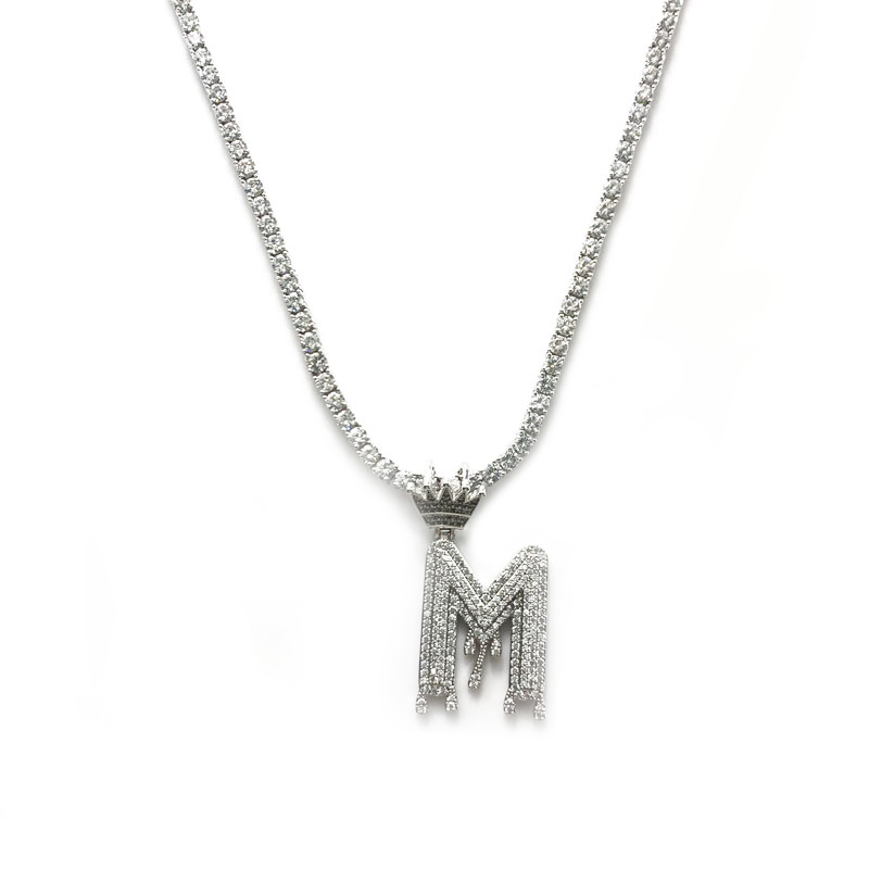 Pendentifs de lettresnouvellement conçues incrustées avec pendentif zircon bijoux bijoux de mode de bijoux
