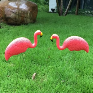 Simulation en plastique Flamingo Décoration Baby Décoration Outdoor Jardin Ornements Résine Flamingo Figurines Garden Festival Mariage Décor de jardinage