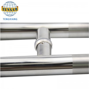 Personnalisable Tube circulaire moderne H Type H Type en acier inoxydable porte coulissante porte salles de bains accessoires de douche Poignée de verre