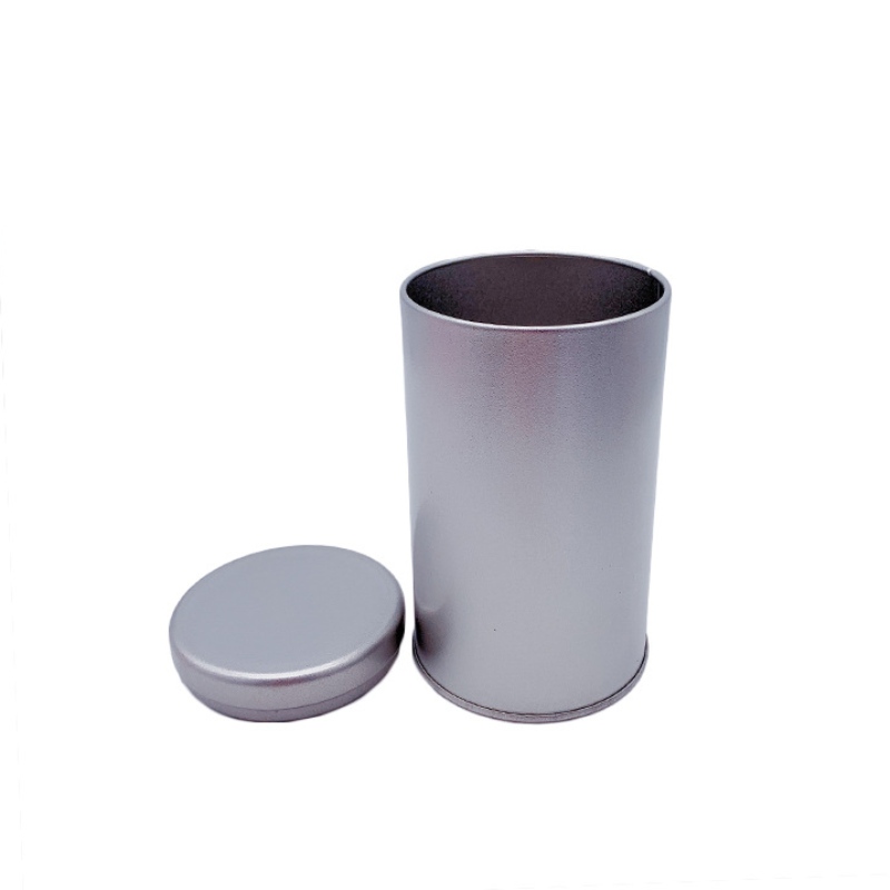 Tin de la fenêtre de grade denourriture en forme ronde pour le thé (65 mm * 115mm)