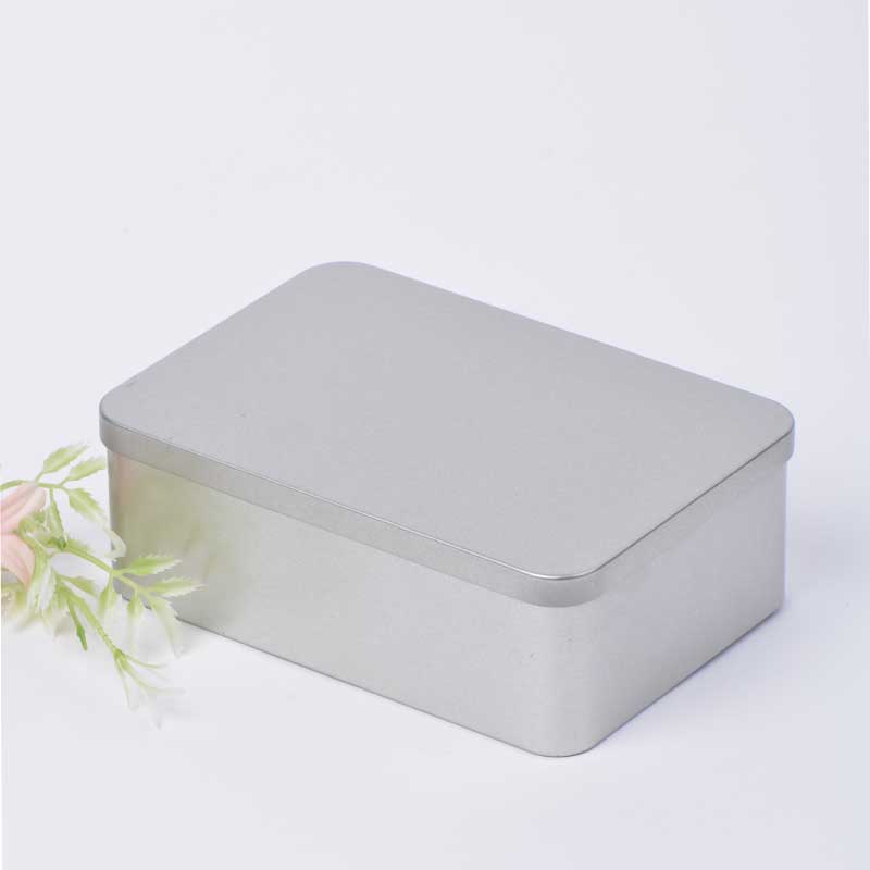 Boîte métallique en métal en métal glacée rectangulaire en fer givré Cadeau de safran 159 * 110 * 53mm