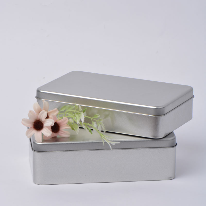 Boîte de rangement en métal en métal rectangle de qualité alimentaire 180 * 110 * 40mm