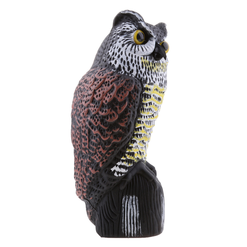 36cm Plastique Jardin Ornament Owl Howard Howard Decoy réaliste Décor de jardin
