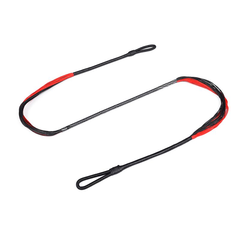 Elong Outdoor 280110-01 26.6Inch 28 Strands String String Rouge Noir Convient à plus de 150lbs Récurve Crossbow