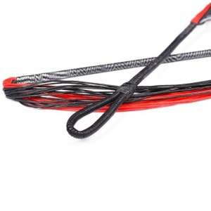 Elong Outdoor 280110-01 26.6Inch 28 Strands String String Rouge Noir Convient à plus de 150lbs Récurve Crossbow