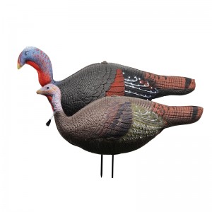 1 paire réjouissable Jake&hen Turkeys Decoss pour la chasse avec des piquets de transport sac pliable