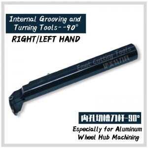 Outils de coupe EMET, usinage du moyeu de roue en aluminium, outils internes/external et outils de rotation, outils de rotation des rainures profondes, outils de rainure de visage