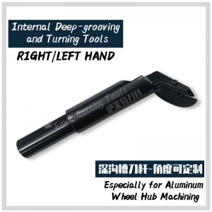 Outils de coupe EMET, usinage du moyeu de roue en aluminium, outils internes/external et outils de rotation, outils de rotation des rainures profondes, outils de rainure de visage