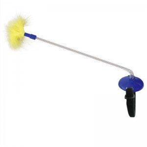 Fourniture directe d\'usine de fournitures pour animaux de compagnie, jouet auto-guérison de chat jouet de collier de chat à col montant pied de printemps avec robinet pour taquiner le bâton de chat