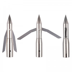 NIKA Tir à l\'arc 151042 287 Grain 3 lames Broadhead avec lames en acier inoxydable