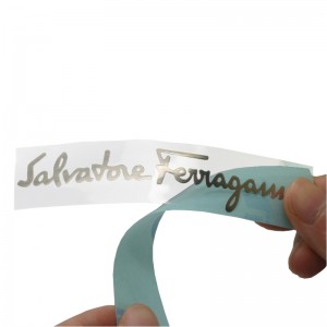 Stickernickel en métal argenté brillant de haute qualité sur mesure