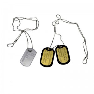 Factory Wholesale Métal Military Military Tag Military Durable Mignon Anodized Aluminium Blank Dog Tags