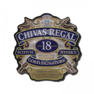 Autocollant d\'aluminium de luxe personnalisé Autocollant d\'aluminium en or Embarquage de vin en aluminium en aluminium personnel pour la bouteille de vin rouge