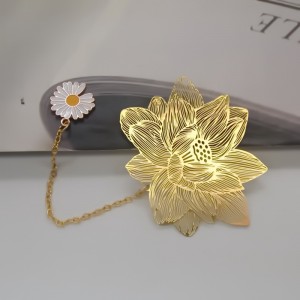 Bookmarks en laiton promotionnel Publicité Gold Hollowed Out Logo Souvenirs Metal Bookmark