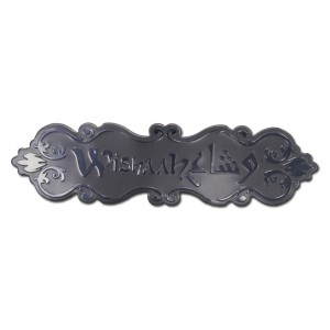 Autocollant de parfum en aluminium personnalisé en aluminium anodisé en or