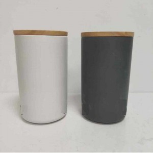 Vente en gros Tour tours avec couvercle en bois céramique de stockage en grès coiffe