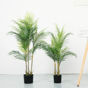 Vente chaude fausse plantes vertes plastique artificielle artificielle plantes artificielles phoenix palmier avec pot pour la décoration de la maison