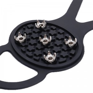 Câbles de glace en siliconenoires personnalisées Crampons antidérapants pour l\'escalade, la randonnée