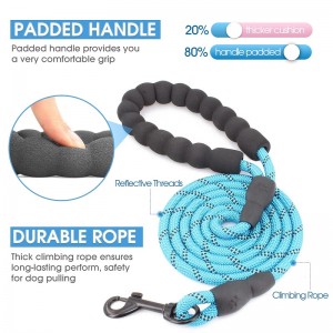 Amazon Vente chaude Heavy Duty Forte corde denylon denylon denylon réfléchissant chien en laisse en laisse de compagnie