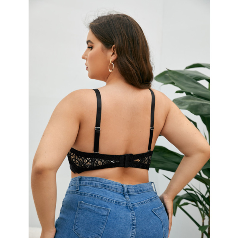 Nouveau design Soutien-gorge de la dentelle Ensemble Broderie Sexy Femme Plus Taille Rassembler la culotte sous-vêtements