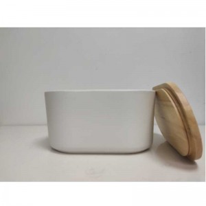Boîte à pain en grès céramique en grès céramique en bois