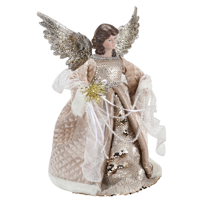 33cm Christmas Angel Décor Perles Ornement Décor Décorations d'intérieur Nouveau produit Noël Figure Affichage de vacances Prestige Accueil Joyeux