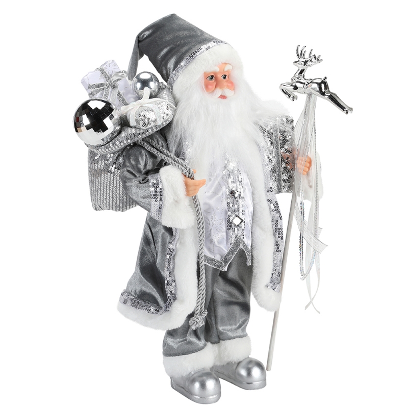 45 ~ 62cm Noël debout santa claus ornement décoration figurine collection tissu festival de vacances de Noël en peluche