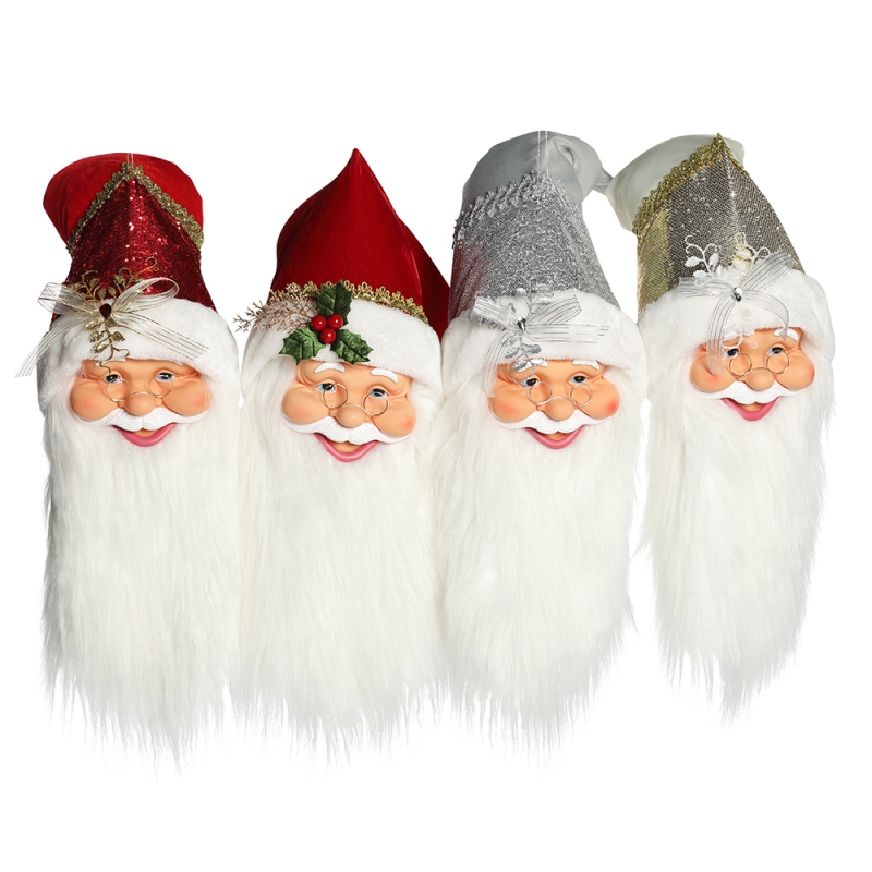 20 ~ 70cm Noël Santa Claus Head Ornements Décorations Arbre suspendu Figurines Collection Pendentif Pendentif Petits Noël traditionnels