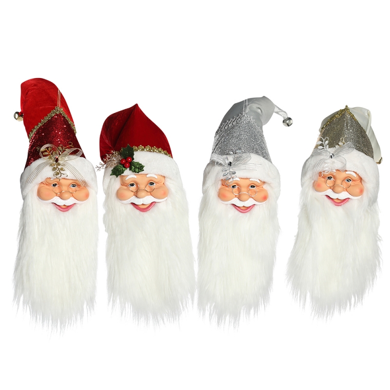 20 ~ 70cm Noël Santa Claus Head Ornements Décorations Arbre suspendu Figurines Collection Pendentif Pendentif Petits Noël traditionnels