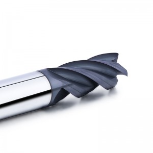 Outils CNC de carbure de tungstène 4 Coupe de fraisage à flûtes plates 45 degrés Moulin d\'extrémité pour acier au carbone