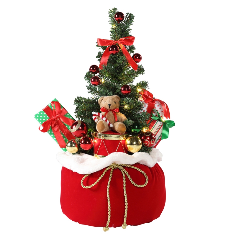 60cm arbre de christmas d'arbre de maison affichage cadeaux sac de cadeaux LED vacances ornement décoration figurine collection collection arbre de Noël