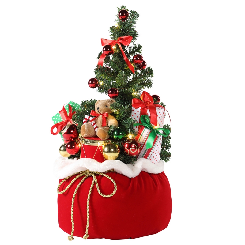60cm arbre de christmas d'arbre de maison affichage cadeaux sac de cadeaux LED vacances ornement décoration figurine collection collection arbre de Noël
