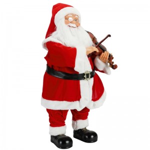80cm Éclairage de Noël animé Musical Santa Claus avec décoration Orneure Figurine traditionnelle