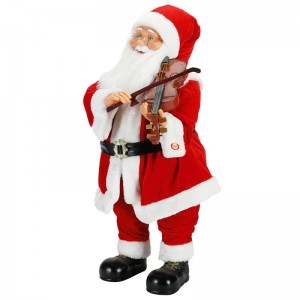 80cm Éclairage de Noël animé Musical Santa Claus avec décoration Orneure Figurine traditionnelle