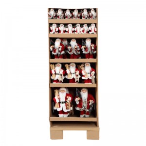 Présentoir Stand Stand Noël Père Santa Claus Décoration Festival Figurine Figurine Collection Traditionnelle Noël